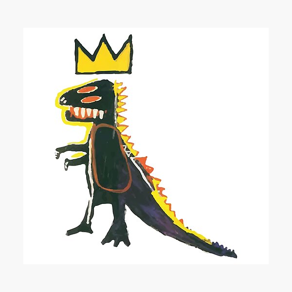 Basquiat's T Rex Photographic Print