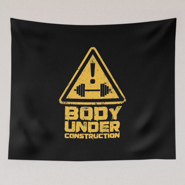 Item preview, Body Under Construction Cool Bodybuilding Fitness Workout Motivation designed and sold by sillyquestions.