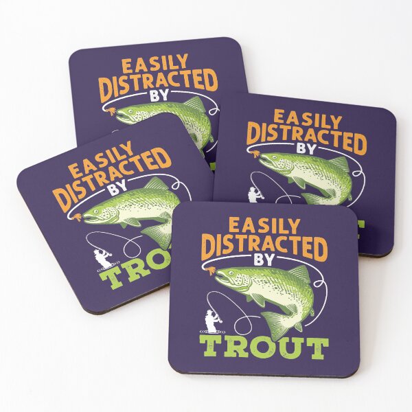 Item preview, Easily Distracted by Trout Fishing Fisherman  designed and sold by jaygo.