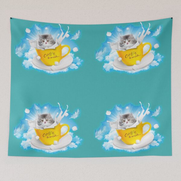 Item preview,  cat coffee and milk designed and sold by aruvanita.