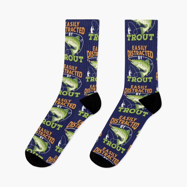 Item preview, Easily Distracted by Trout Fishing Fisherman  designed and sold by jaygo.