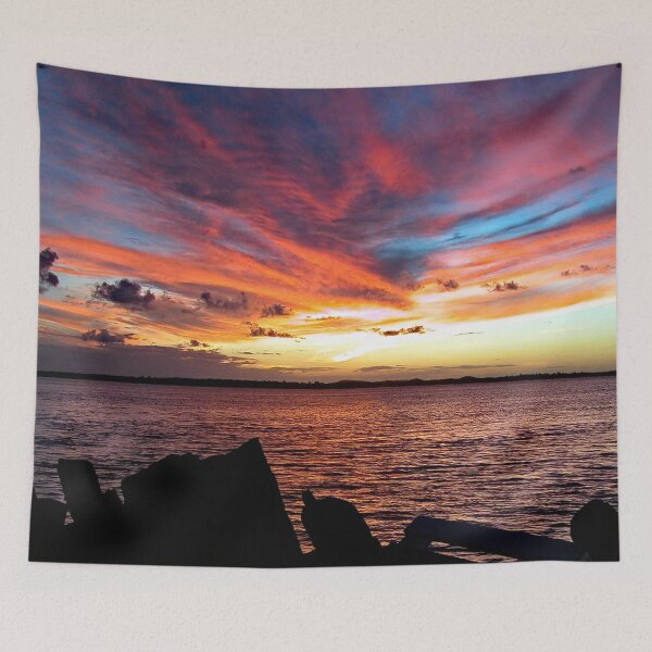 Item preview, Sea Seascape Tropical Sunset Red Clouds  designed and sold by worldways.