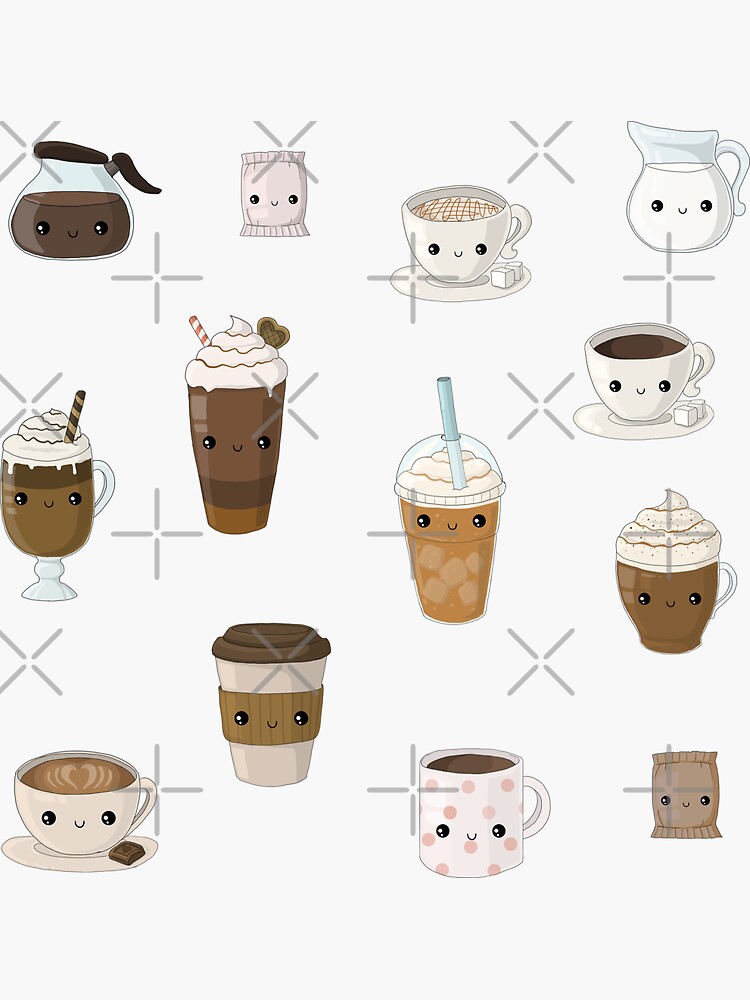 Kawaii Cute Iced Coffee For Coffee Lovers Art Board Print for