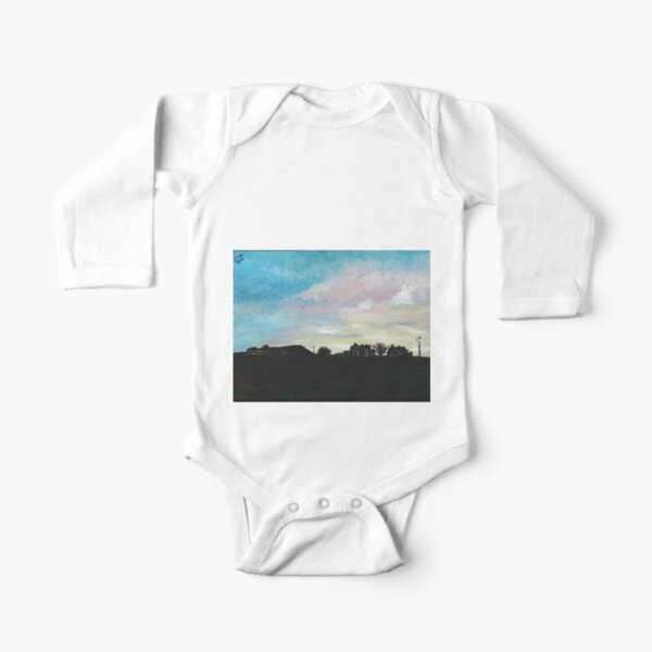 West Hill Cafe at Dusk Long Sleeve Baby One-Piece