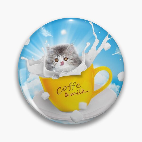 Item preview,  cat loves coffee and milk designed and sold by aruvanita.