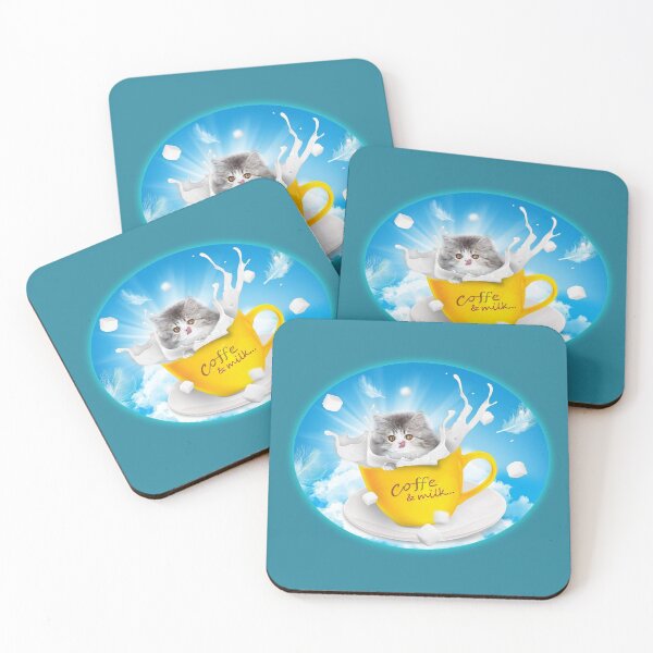 Item preview,  cat loves coffee and milk designed and sold by aruvanita.