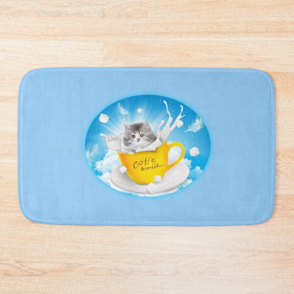Item preview,  cat loves coffee and milk designed and sold by aruvanita.