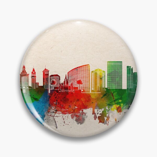 Item preview, oakland skyline watercolor 2 designed and sold by BekimART2.
