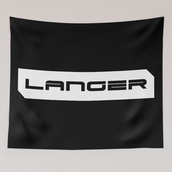 Item preview, Langer simple cyberpunk urban slang letters black designed and sold by Swiiing.