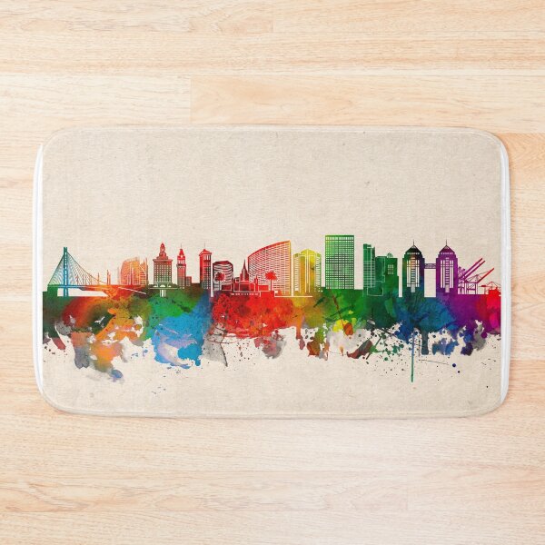 Item preview, oakland skyline watercolor 2 designed and sold by BekimART2.
