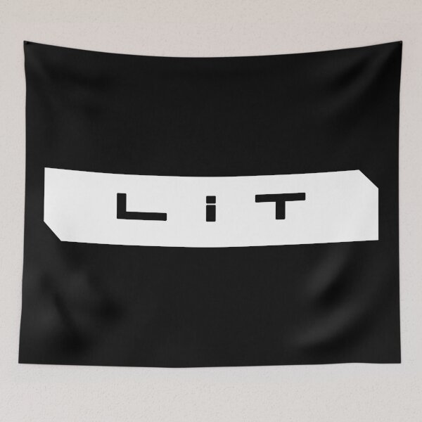 Item preview, Lit simple cyberpunk urban slang letters black designed and sold by Swiiing.