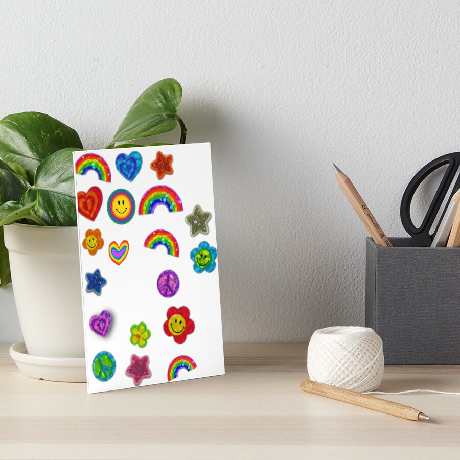 "indie kid sticker pack" Art Board Print by saramminty Redbubble