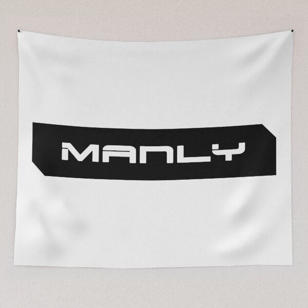 Item preview, Manly simple cyberpunk urban slang letters white designed and sold by Swiiing.