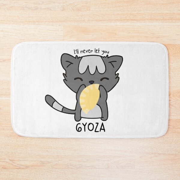 Item preview, Cute Cat Gyoza Food Pun (Black Font) designed and sold by Littlebop.