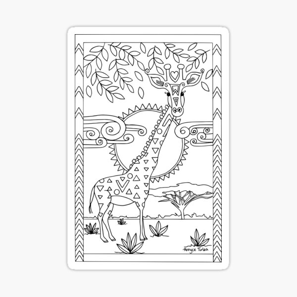 Lovely Giraffe Sticker