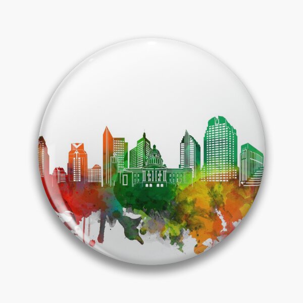 Item preview, sacramento skyline watercolor designed and sold by BekimART2.