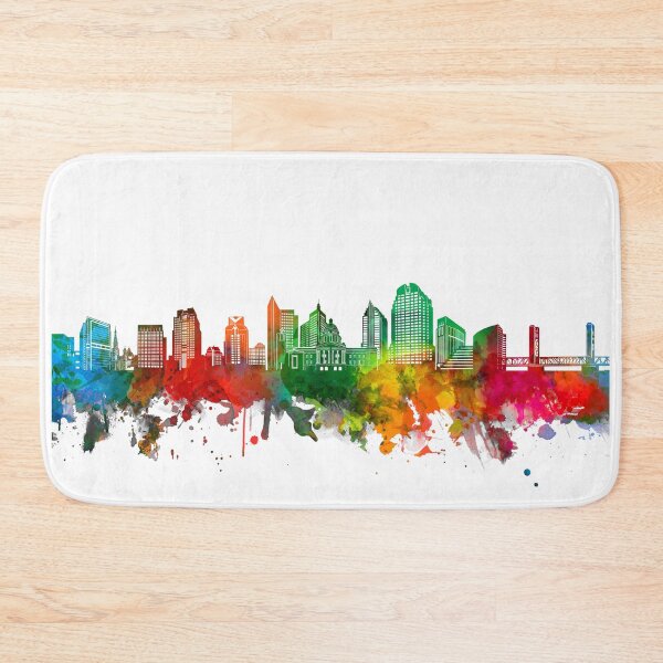 Item preview, sacramento skyline watercolor designed and sold by BekimART2.