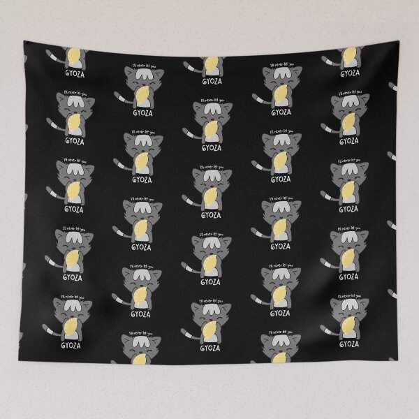 Item preview, Cute Cat Gyoza Food Pun (White Font) designed and sold by Littlebop.