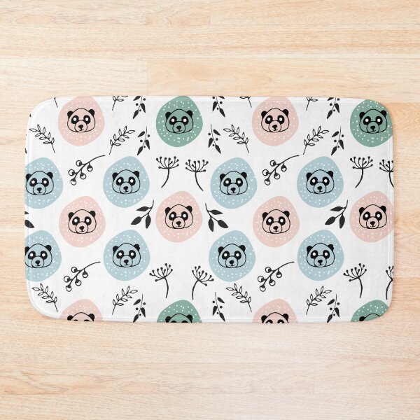 Item preview, panda and flowers pattern for kids designed and sold by KIKOOSTORE.