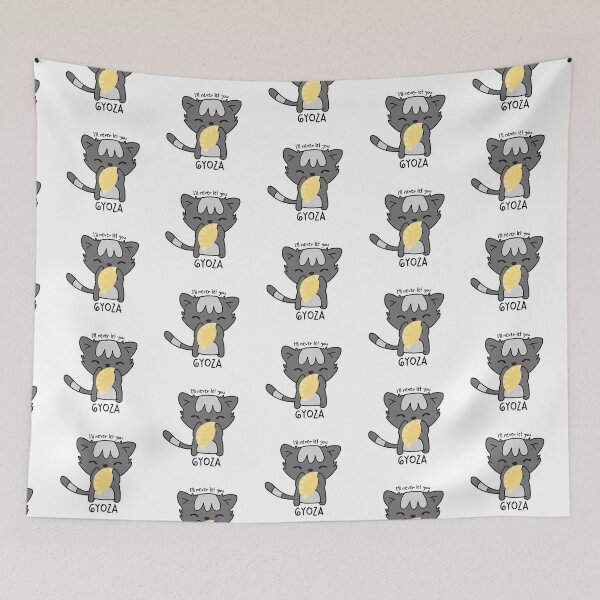 Item preview, Cute Cat Gyoza Food Pun (Black Font) designed and sold by Littlebop.