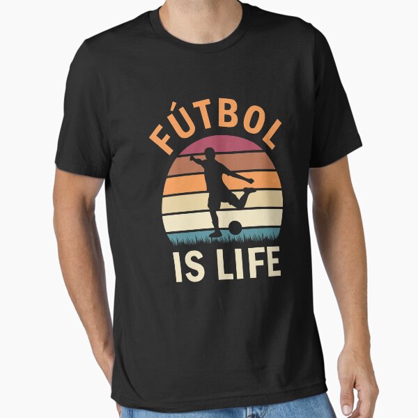 Item preview, Fútbol Is Life Football and Soccer Lover Vintage Retro Sunset designed and sold by Scratches Tees.