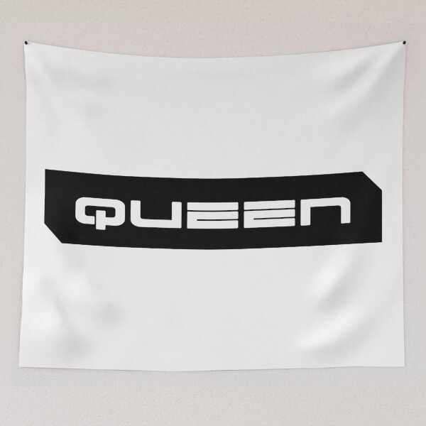 Item preview, Queen simple cyberpunk urban slang letters white designed and sold by Swiiing.