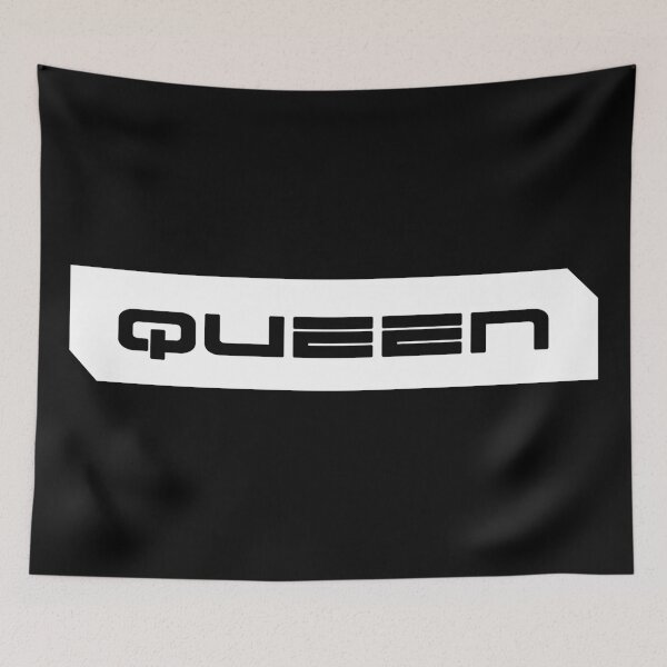 Item preview, Queen simple cyberpunk urban slang letters black designed and sold by Swiiing.