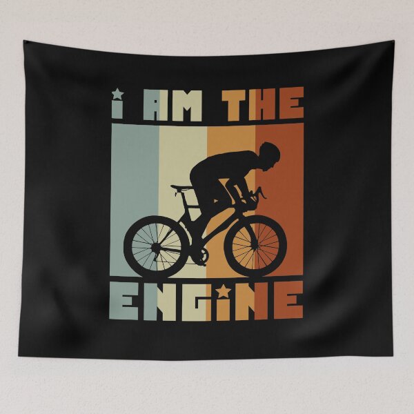 Item preview, I Am The Engine Cool Cycling Bicycle Riding Retro Slogan designed and sold by sillyquestions.