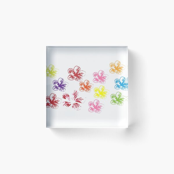 flower mix Acrylic Block