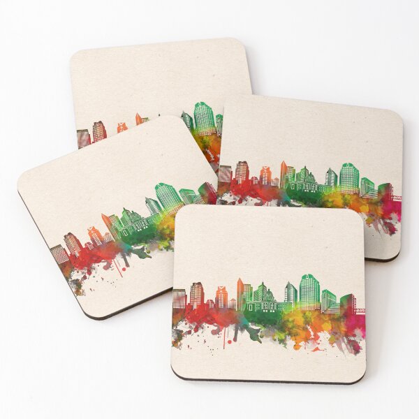 Item preview, sacramento skyline watercolor 2 designed and sold by BekimART2.
