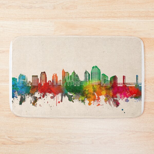 Item preview, sacramento skyline watercolor 2 designed and sold by BekimART2.