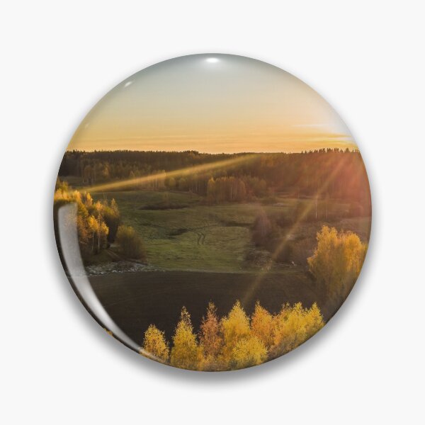 Item preview, Drone Photo of Fields in Colorful Autumn Sunset designed and sold by RNulle.