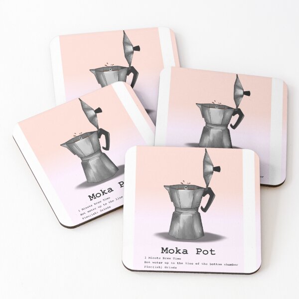 Item preview,  Coffee Flashcards - Moka Pot (Peach) designed and sold by Technomancer-01.