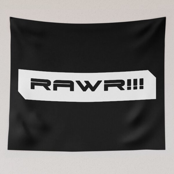 Item preview, Rawr simple cyberpunk urban slang letters black designed and sold by Swiiing.
