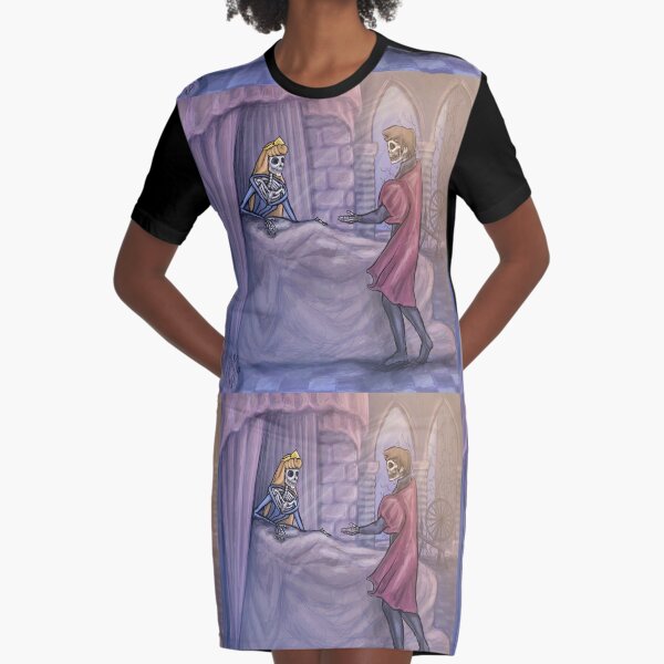 She Was Already Awake Graphic T-Shirt Dress