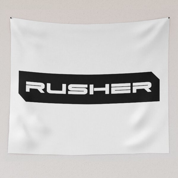 Item preview, Rusher simple cyberpunk urban slang letters white designed and sold by Swiiing.
