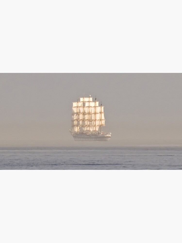 Floating Ship At Sea Optical Illusion Fata Morgana Ocean Sailing