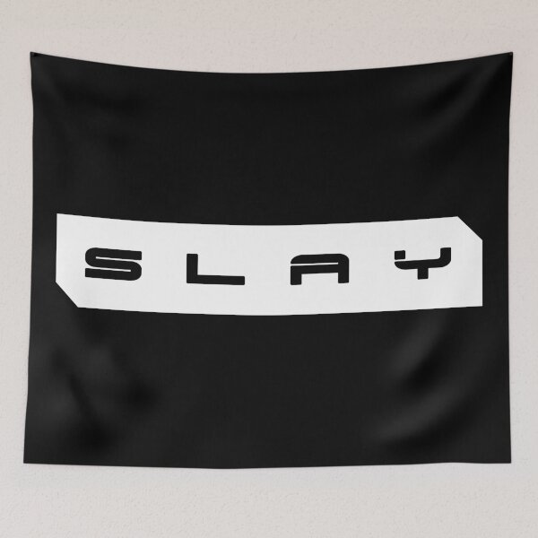 Item preview, Slay simple cyberpunk urban slang letters black designed and sold by Swiiing.