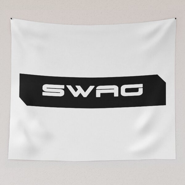 Item preview, Swag simple cyberpunk urban slang letters white designed and sold by Swiiing.