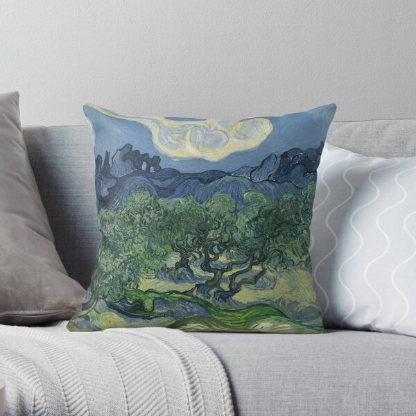 The Olive Trees by Vincent Van Gogh Throw Pillow