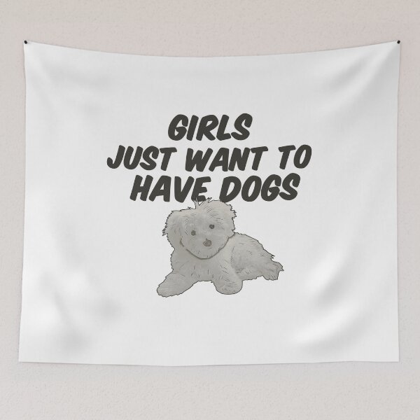 Item preview, GIRLS JUST WANT TO HAVE DOGS Premium T-Shirt designed and sold by Graphics Adora.
