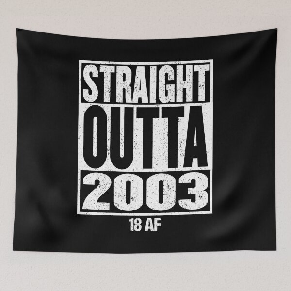 Item preview, STRAIGHT OUTTA 2003 - 18 AF 18th Birthday Gift designed and sold by DamnCoolStuff.