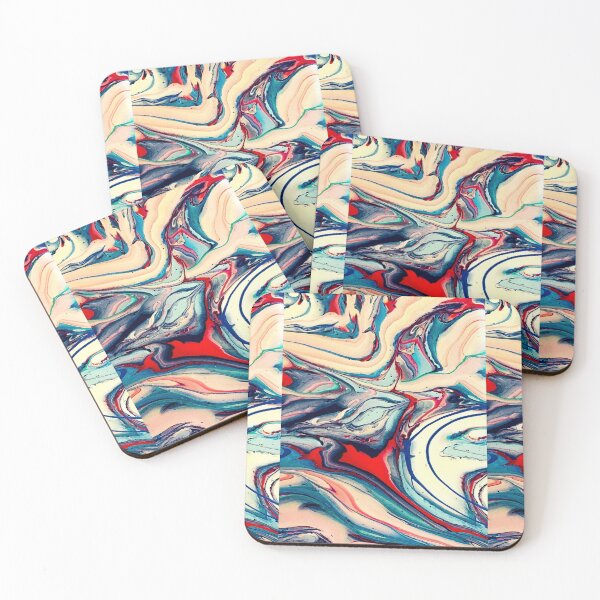 Item preview, Sweet Circulation - Paint Pour Art - Unique and Vibrant Modern Home Decor for enhancing the living room, bedroom, dorm room, office or interior. Digitally manipulated acrylic painting. designed and sold by cherdoodles.