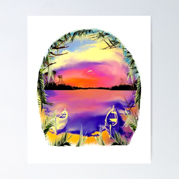 Item preview, Dream Lake Boat Trip Artwork designed and sold by RistoTC.