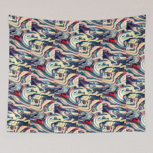 Item preview, Sweet Circulation - Paint Pour Art - Unique and Vibrant Modern Home Decor for enhancing the living room, bedroom, dorm room, office or interior. Digitally manipulated acrylic painting. designed and sold by cherdoodles.
