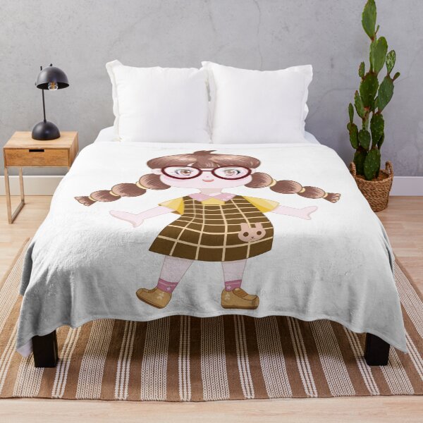 Item preview, A Little Cute Girl with Huge Round Glasses designed and sold by Moyanana.