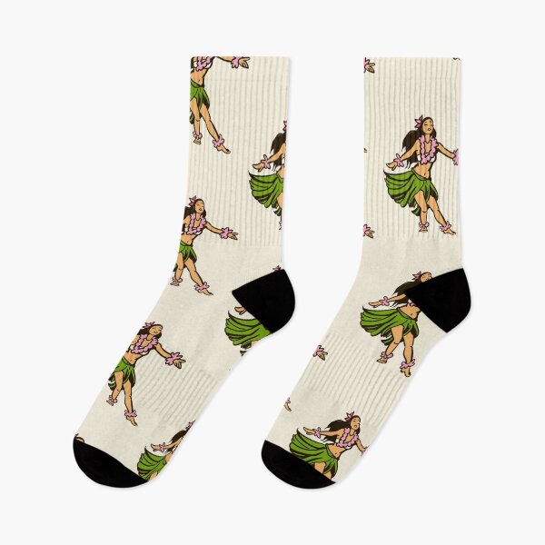 Item preview, Retro Hawaiian Hula Dancer Illustration designed and sold by SLAG-Creative.
