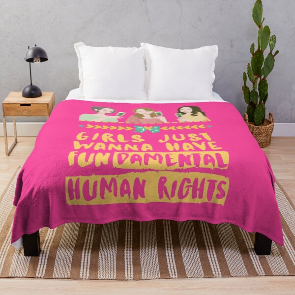 Item preview, Girls Just Wanna Have Fundamental Human Rights (Yellow) - Womens Day 2021 designed and sold by P2CPOD.