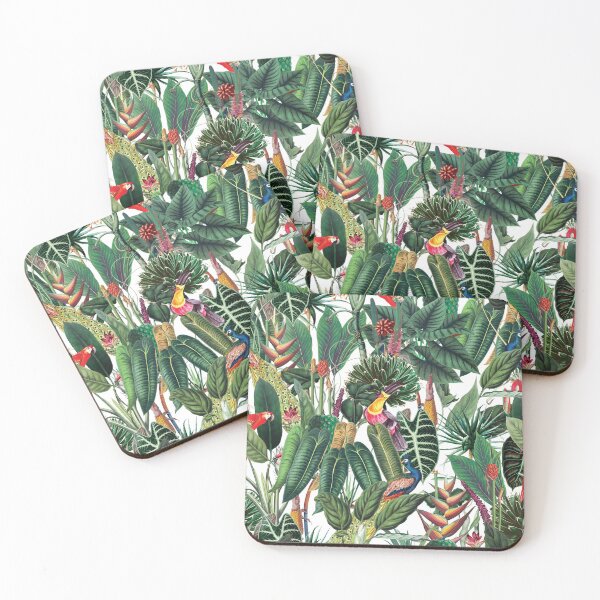 Item preview, Tropical Pattern to brighten up your summer in White designed and sold by The Willow Of  Rain City.