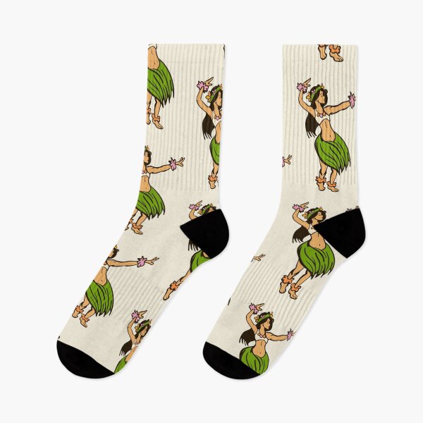 Item preview, Retro Hawaiian Hula Dancer Illustration designed and sold by SLAG-Creative.